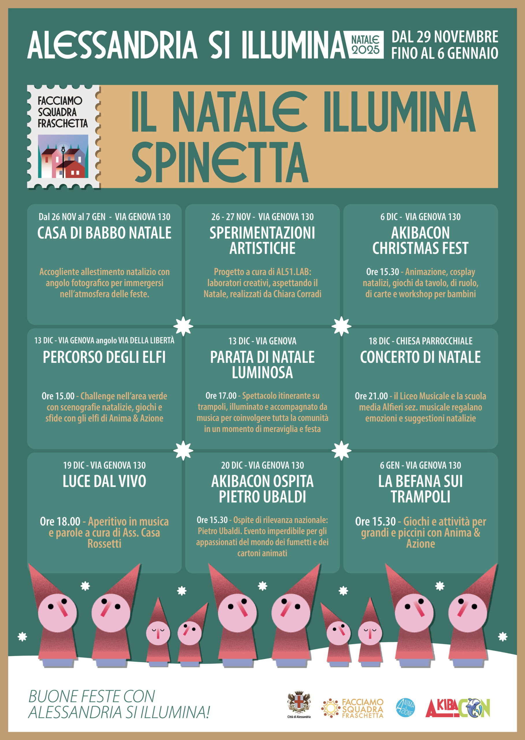 Alessandria-Illumina-Spinetta Programma completo Il Natale illumina Spinetta